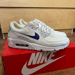 Nike Air Max 90 White with Blue Accent
